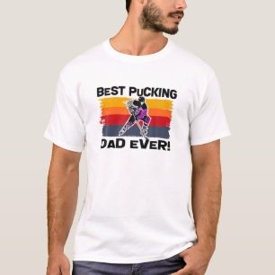Beste pappa ooit grappige vaders Dag Hockey Pun T-shirt
