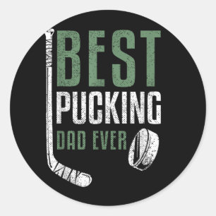 Beste pappa ooit Hockey papa opa Fathers Ronde Sticker