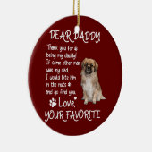 Beste pappa Tibetan Spaniel Dog Dad Vaderdag Keramisch Ornament (Rechts)
