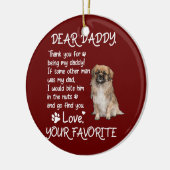 Beste pappa Tibetan Spaniel Dog Dad Vaderdag Keramisch Ornament (Links)