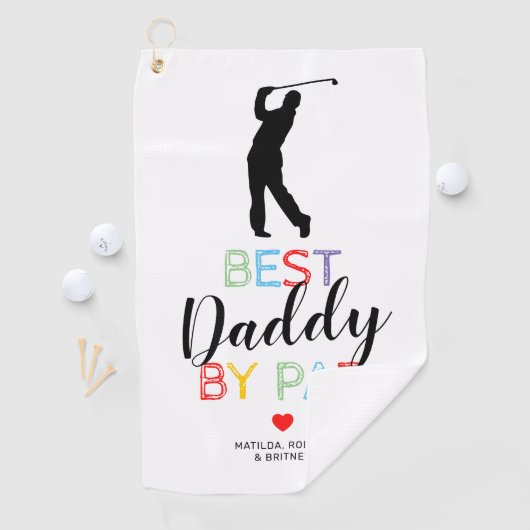 Beste pappa van Par Golf-handdoek Golfhanddoek (Insitu)