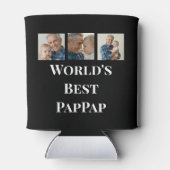 Beste PapPap van de Wereld Wit Vet Tekst Blikjeskoeler (Achterkant)