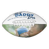 Beste pappie met blauw script Foto 1st Vaderdag American Football (Voorkant)