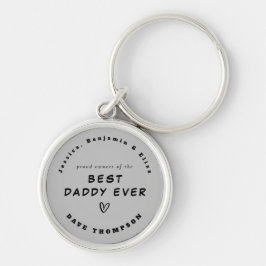 Beste pappie ooit aangepaste namen zwarte grijs sleutelhanger