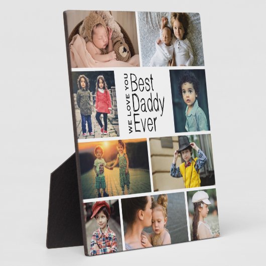 Beste pappie ooit fotocollage fotoplaat (Zijkant)