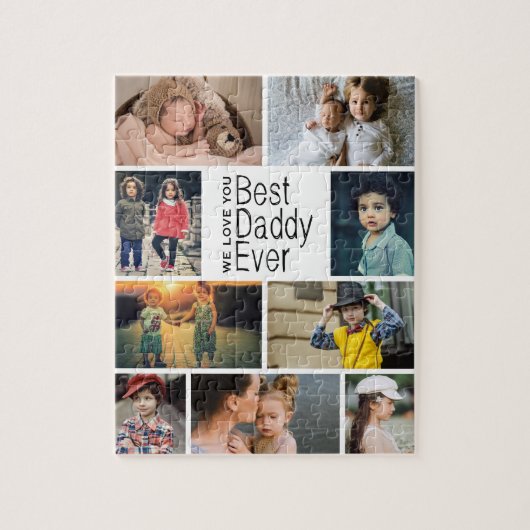 Beste pappie ooit fotocollage legpuzzel (Verticaal)