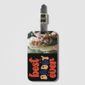 Beste pappie ooit - Retro Aangepaste foto Bagagelabel (Voorkant (verticaal))