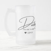 Beste pappie ooit Vaderdag Foto gepersonaliseerd Matglas Bierpul (Links)