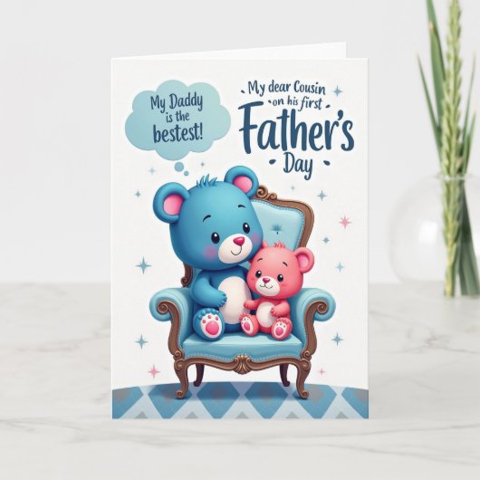 Beste Pappie Teddibeer Kaart (Voorkant)