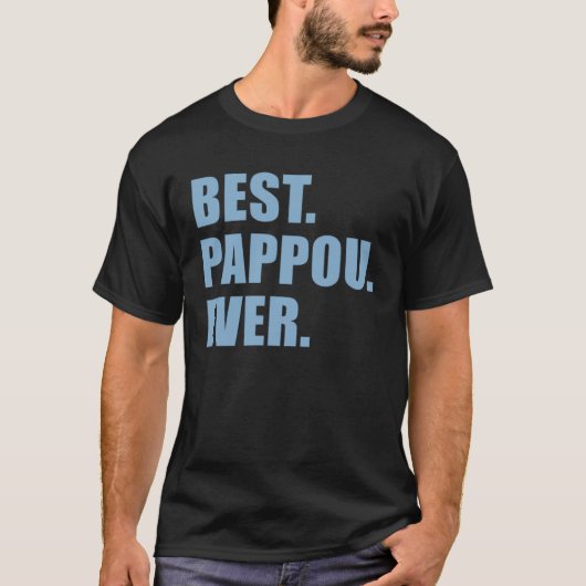 Beste Pappou ooit Griekse grootvader T-shirt (Voorkant)