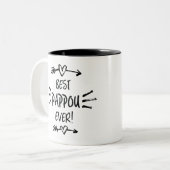 Beste Pappou Ooit Tweekleurige Koffiemok (Voorkant links)