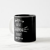 Beste Pappou Ooit Tweekleurige Koffiemok (Voorkant links)