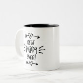 Beste Pappy Ooit Tweekleurige Koffiemok (Voorkant links)