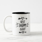 Beste Pappy Ooit Tweekleurige Koffiemok (Links)