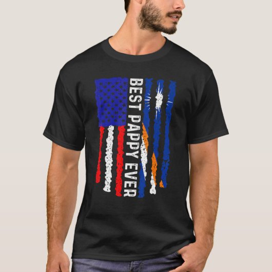 Beste Pappy Ooit US Marshalleilanden Vlag Vader's T-shirt (Voorkant)
