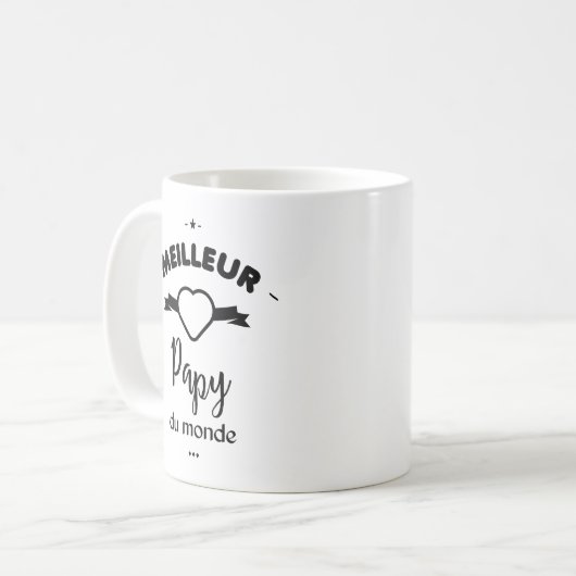 Beste papy ter wereld koffiemok (Voorkant links)
