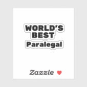 Beste paralegal ter wereld sticker (Vel)