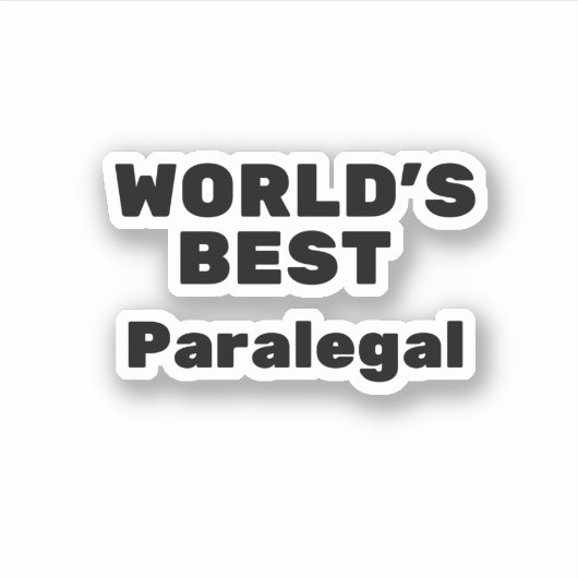 Beste paralegal ter wereld sticker (Voorkant)