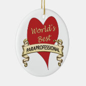 Beste Paraprofessional ter wereld Keramisch Ornament (Rechts)