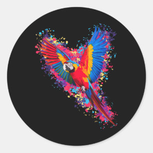 Beste Parrot Art Voor Mannen Vrouwen Kinder Tropis Ronde Sticker