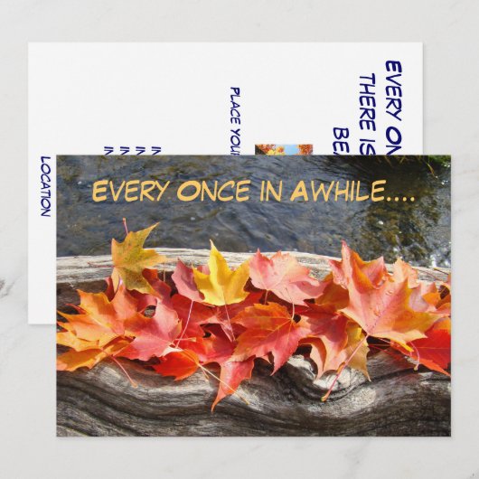 Beste partij! Uitnodigingen Herfst partijen najaar (Voorkant / Achterkant)