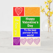 Beste partner LGBT Pride Valentijnsdag kaart (Gele Bloem)