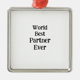 Beste partner ter wereld ooit Valentijnsdag minnaa Metalen Ornament