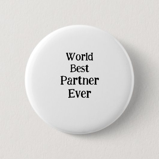 Beste partner ter wereld ooit Valentijnsdag minnaa Ronde Button 5,7 Cm (Voorkant)