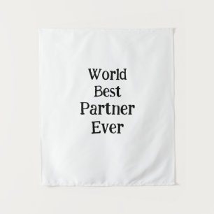 Beste partner ter wereld ooit Valentijnsdag minnaa Wandkleed