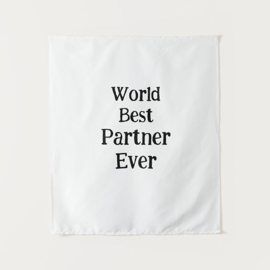 Beste partner ter wereld ooit Valentijnsdag minnaa Wandkleed (Voorkant)