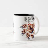 Beste pa's team ooit aangepaste naam keramiek tweekleurige koffiemok (Voorkant rechts)