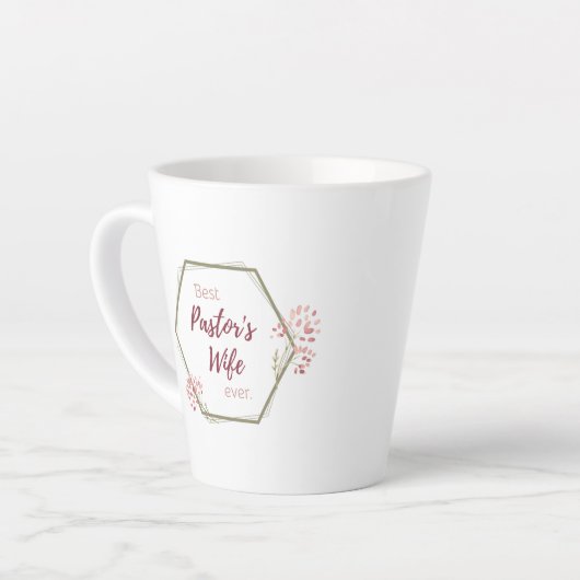 Beste pastoor vrouw ooit Inspirerend cadeau Latte Mok (Linkerhoek)