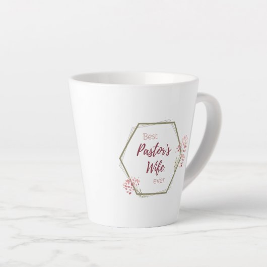 Beste pastoor vrouw ooit Inspirerend cadeau Latte Mok (Rechterhoek)
