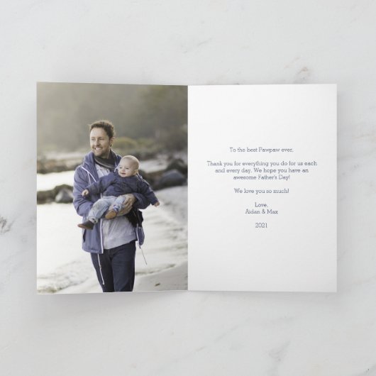 Beste paw ooit | Foto Vaderdag Kaart (Binnen)