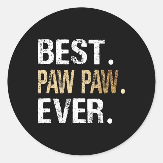 Beste paw paw ooit speciale opa ronde sticker (Voorkant)