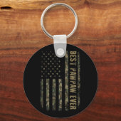 Beste Pawpaw ooit camouflage Amerikaanse vlag Vade Sleutelhanger (Voorkant)