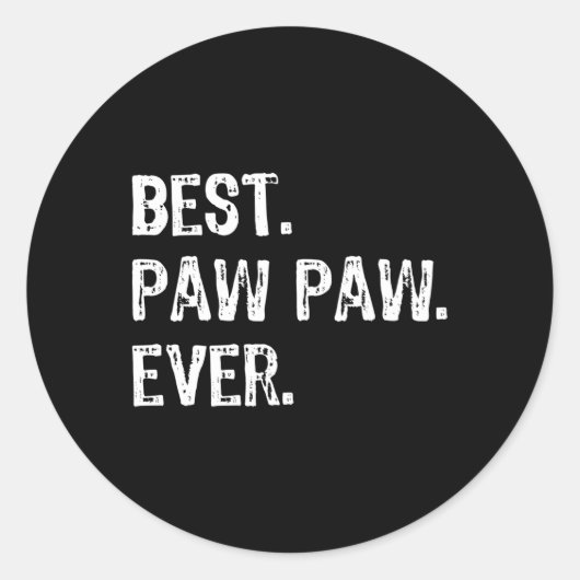 Beste Pawpaw ooit familie Paw-Paw Ronde Sticker (Voorkant)