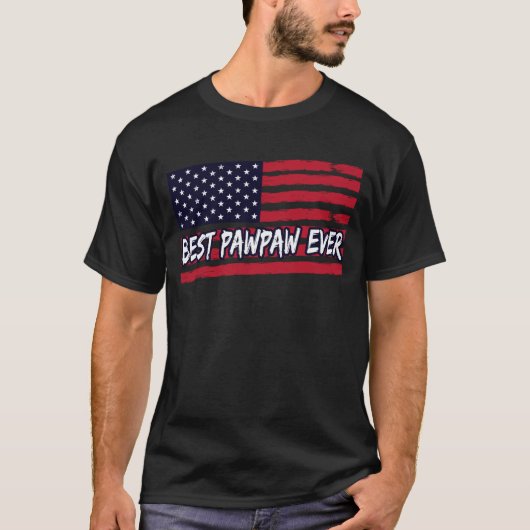 Beste Pawpaw ooit van ons Flag Grandpa Fathers Day T-shirt (Voorkant)