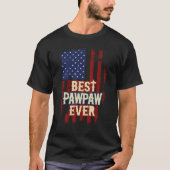 Beste Pawpaw ooit van ons Flag Grandpa Fathers Day T-shirt (Voorkant)