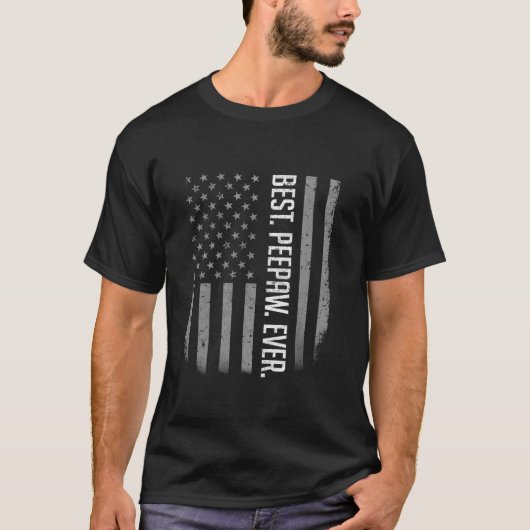 Beste Peepaw ooit Amerikaanse vlag geschenken voor T-shirt (Voorkant)