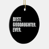 Beste peetdochter ooit keramisch ornament (Rechts)