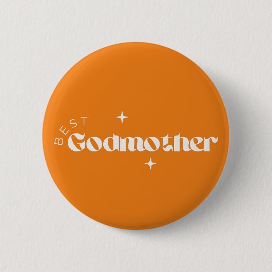 Beste peetmoeder kaart (Mosterd Achtergrond) Ronde Button 5,7 Cm (Voorkant)