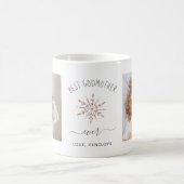 Beste peetmoeder ooit twee foto Roos gouden sneeuw Koffiemok (Center)