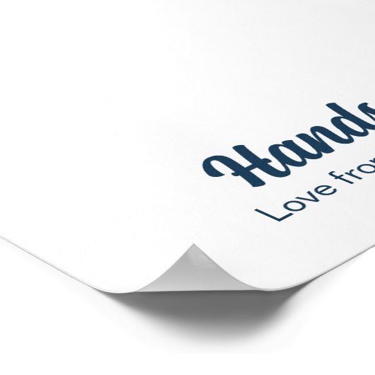 Beste peetouders Custom Handprint Art Sjabloon Poster (Hoek)