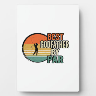 Beste peetvader door Par Vintage Golf Vector Desig Fotoplaat