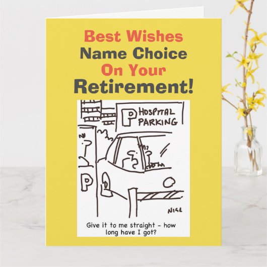 Beste pensioenkaart voor werknemers in het ziekenh kaart (Gele Bloem)