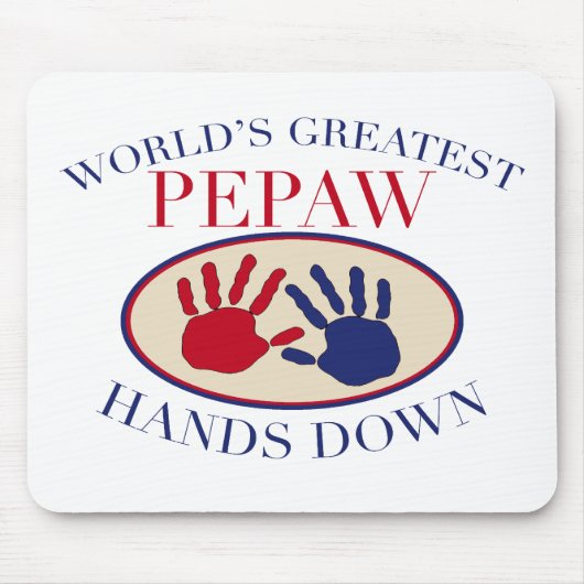 Beste pepaw Hands omlaag Muismat (Voorkant)