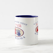 Beste pepaw Hands omlaag Tweekleurige Koffiemok (Center)