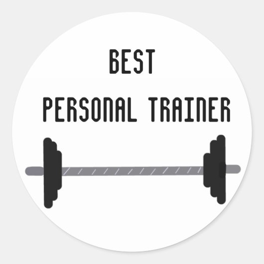 Beste Personal Trainer Ronde Sticker (Voorkant)