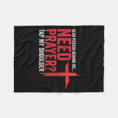 Beste Persoon Achter Me Behoeft Gebed Tik Op Schou Fleece Deken (Voorkant (Horizontaal))